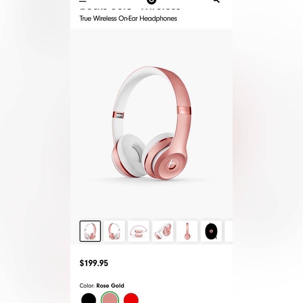 Beats Solo3 Wireless Headphones - Rose
Gold